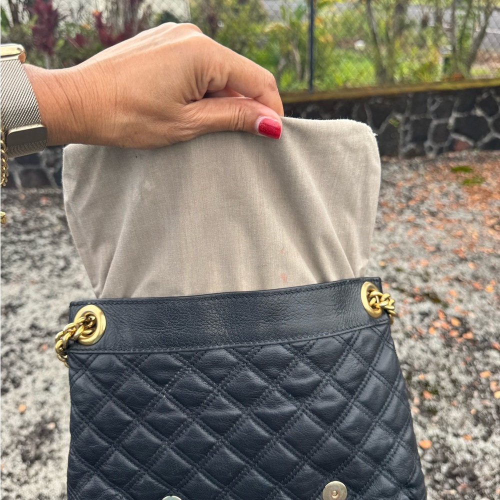 Marc Jacobs Made in Italy Black Quilted Leather Chain Shoulder Bag Gold Hardware - Picture 11 of 13